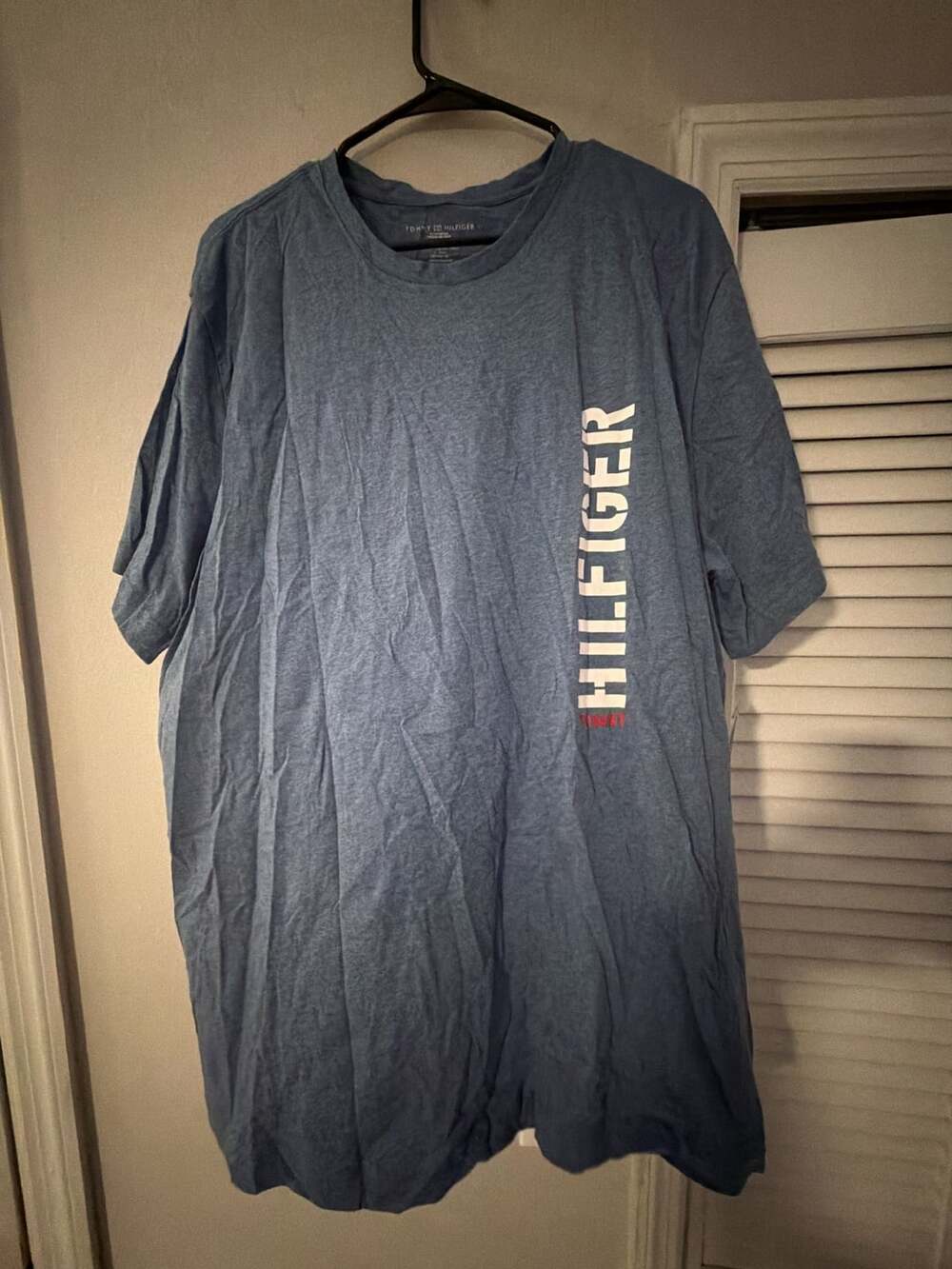Tommy Hilfiger Men's Vertical Logo Sleep T-Shirt Heather Blue XL New with Tags